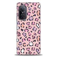 Huawei Nova 9 SE Kılıf HD Baskılı Kılıf - Pembe Leopar + Tam Ekran Koruyucu