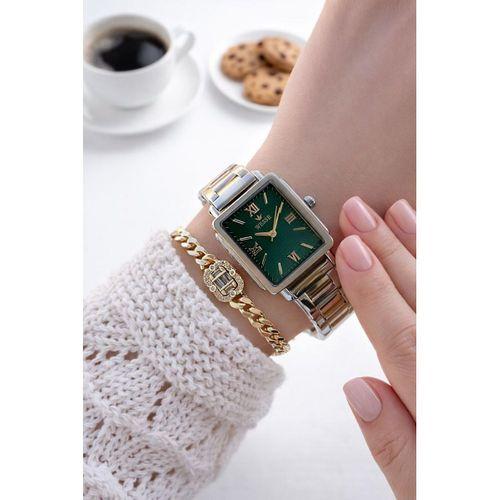 Wesse Elite Çelik Kordon Kararmaz Renk Atmaz Bayan Kol Saati 30Mt Suya Dayanıklı+Bileklik BLS1149.03