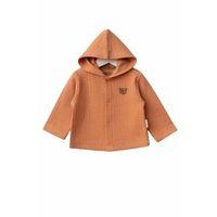 Kapüşonlu Bebek Hırka  Kiremit