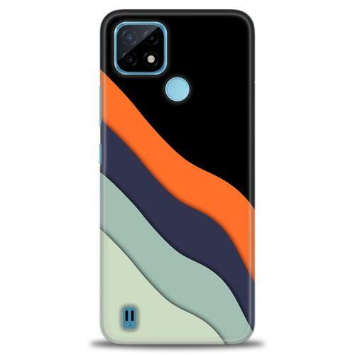 Realme C21 Kılıf HD Baskılı Kılıf - Siyah + Tam Ekran Koruyucu