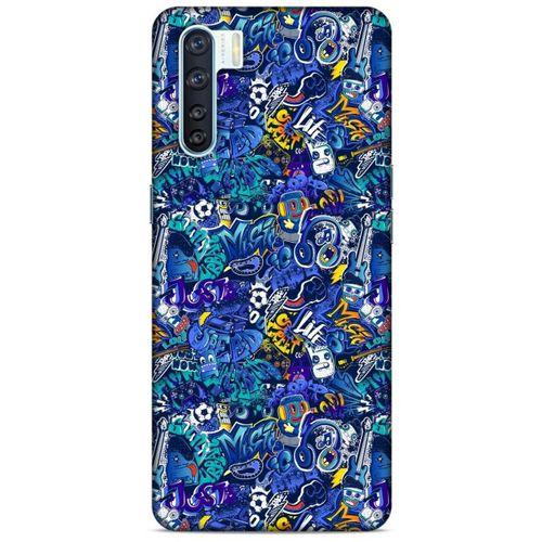 Graffitix (2) Desenli Silikon Kapak Oppo A91 Kılıf