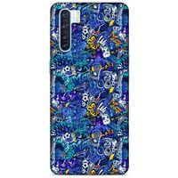 Graffitix (2) Desenli Silikon Kapak Oppo A91 Kılıf