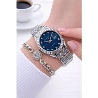 Ferrucci Çelik Kordon 2 Yıl Garantili 3 Atm Suya Dayanıklı Kadın Kol Saati+Bileklik F.EM03591.4