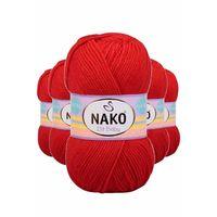 5 Adet Elite Baby El Örgü İpi Tüylenmeyen Bebek Yünü Alev Kırmızı 207