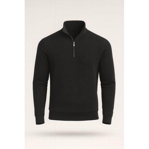 Lars Selanik Örme Kumaş Yarım Fermuar Erkek Sweatshirt - Antrasit