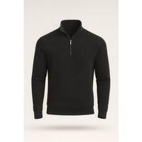 Lars Selanik Örme Kumaş Yarım Fermuar Erkek Sweatshirt - Antrasit