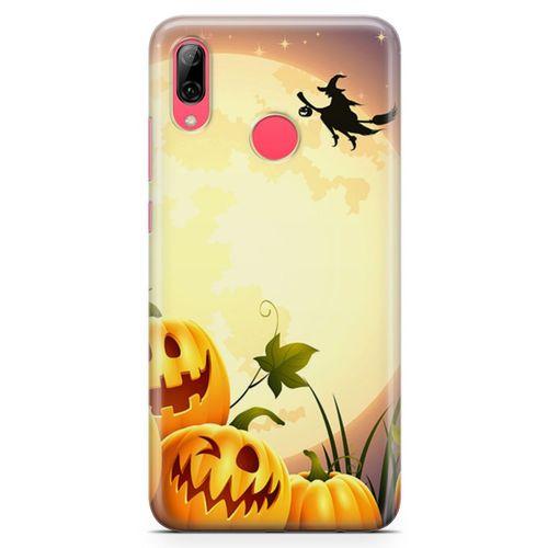 Huawei Y7 Prime 2019 Kılıf Cadı Balkabakları Arka Kapak Koruma Desenli Full Koruyucu