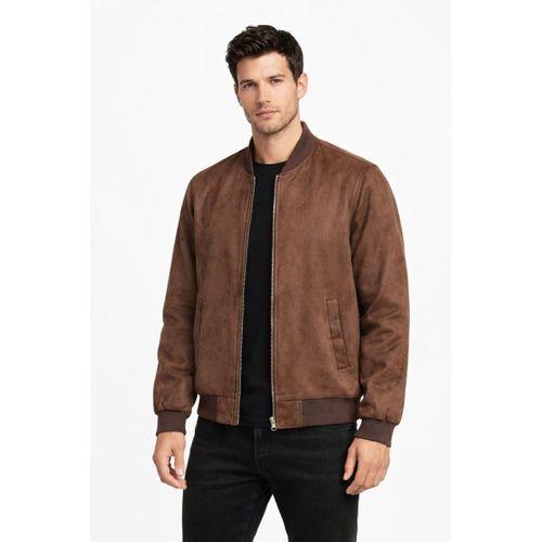 Erkek Regular Fit Mevsimlik Hakim Yaka Süet Spor Mont BGL-ST05014