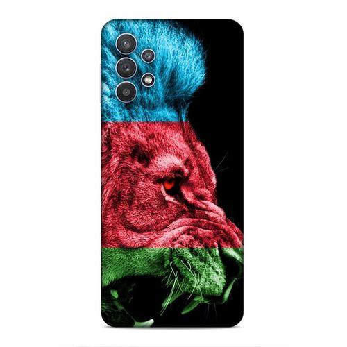 Samsung Galaxy A32 Uyumlu Kılıf Azarbaijan (24) Darbe Emici Kılıf Bayrak Aslan