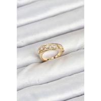 Pirinç Gold Renk Zirkon Taşlı Kadın Yüzük