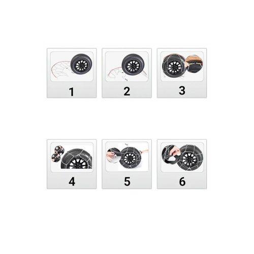 Kar Lastik Zinciri 165/70r14 Binek Suv X Tipi Takmatik Kolay Montaj