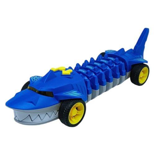 Köpekbalığı Araba - Otomatik Hareketli Sesli Işıklı 32 cm - Mavi Köpekbalığı