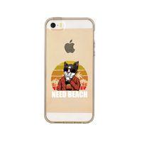 iPhone 5 Need Beach Desenli Premium Şeffaf Silikon Kılıf