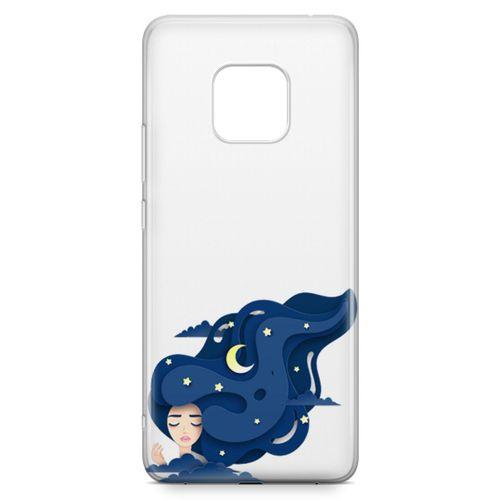 Huawei Mate 20 Pro Kılıf Origami Kadın Arka Kapak Koruma Desenli Full Koruyucu