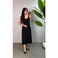 Kadın Askılı Yuvarlak Yaka Süprem Kumaş Elbise