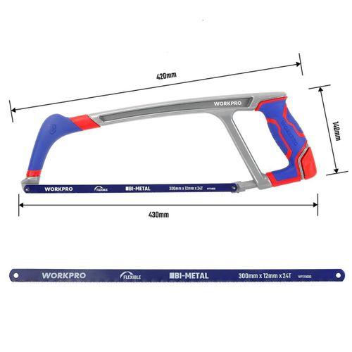WORKPRO WP215027 300mm BI-METAL 24 TPI Ağır Hizmet Tipi Demir Testeresi