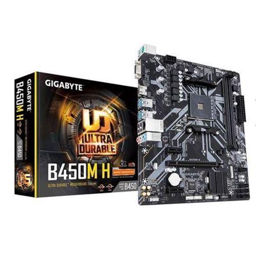 GIGABYTE B450M-H AMD B450M Soket AM4 DDR4 3600MHz HDMI VGA Anakart