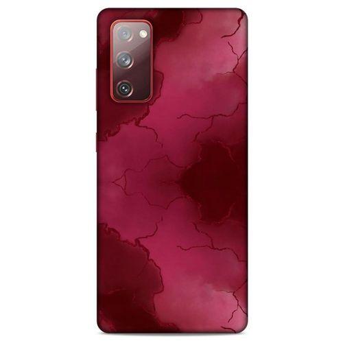 Mermer Desenli (7) Tema Telefon Kılıfı Bordo Samsung Galaxy S20 Fe Kılıf
