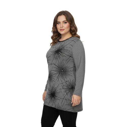 Kadın Yumoş Taşlı Baskılı Tunik BGL-ST05071