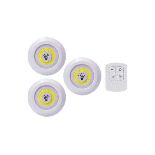 Led Lamba 3'lü Uzaktan Kumandalı Yapışkanlı