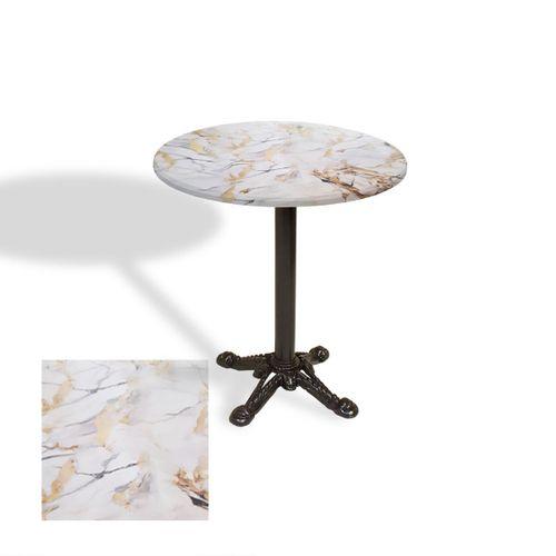 Dockers Çipa Döküm Ayak Yuvarlak Masa Çap 60cm - (Werzalit, Wermodin ve Allzalit Tabla) - Gold