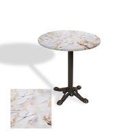 Dockers Çipa Döküm Ayak Yuvarlak Masa Çap 60cm - (Werzalit, Wermodin ve Allzalit Tabla) - Gold