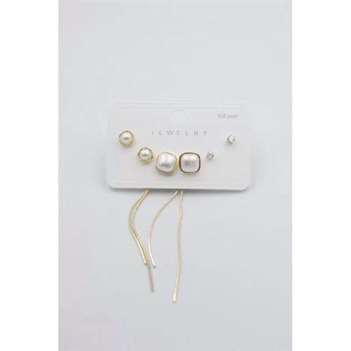 Çoklu Set Küpe - Altın