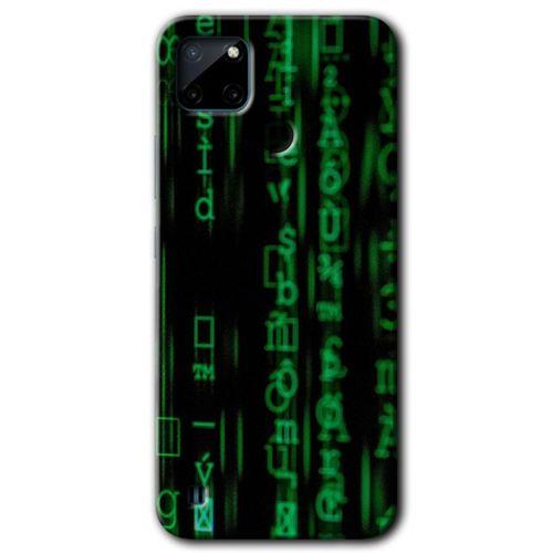 Realme C21 Kılıf HD Desen Baskılı Arka Kapak - Matrix