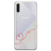 Samsung Galaxy A50s Kılıf Şeker Kalp Arka Kapak Koruma Desenli Full Koruyucu