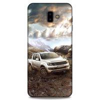 Lopard Samsung Galaxy J6 Plus Uyumlu Kılıf PickUpX (38) Neo Hybrid Kılıf Gri Amarok