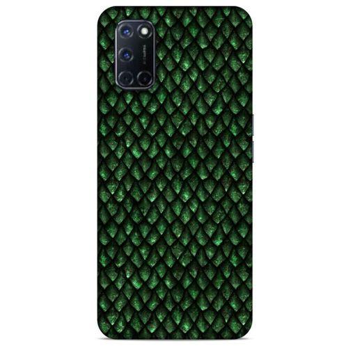 Oppo A92 Kılıf Dragons (5) Koruma Kabı Ejderha Koyu Yeşil Pul