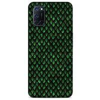 Oppo A92 Kılıf Dragons (5) Koruma Kabı Ejderha Koyu Yeşil Pul