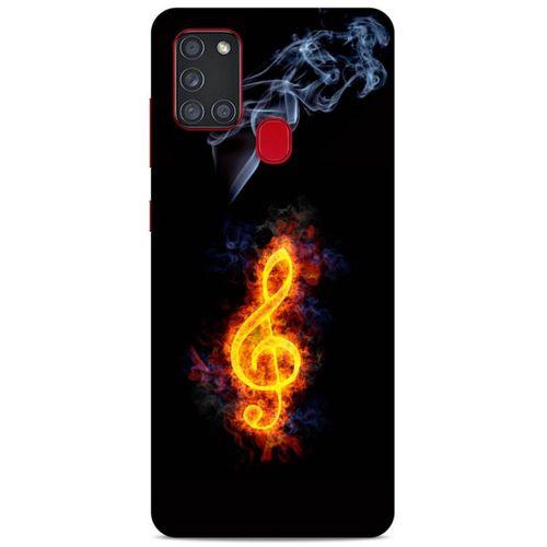 Lopard Samsung Galaxy A21s Uyumlu Kılıf FireX (13) Silikon Kap Sembol G Clef