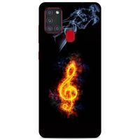Lopard Samsung Galaxy A21s Uyumlu Kılıf FireX (13) Silikon Kap Sembol G Clef