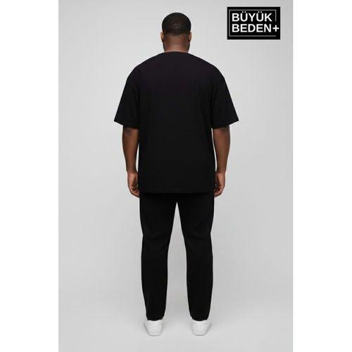 Büyük Beden Erkek Basic Tişört – Pamuklu Düz T-Shirt 3XL-6XL SPR26BTS510