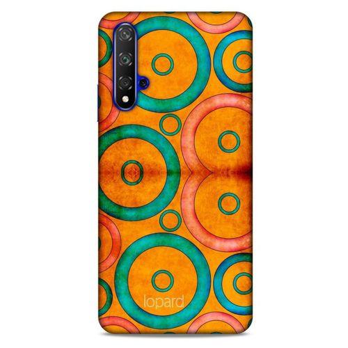 Huawei P Smart S Y8P Kılıf Pastel Renkler (39) Liquid Crystal Kılıf Turuncu Yeşil