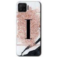 Oppo A73 HD Baskılı Kılıf + 9D Tam Ekran Koruyucu - Pembe Mermer Desenli I Harfi