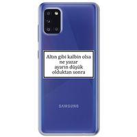 Galaxy A31 Kılıf HD Yazı Baskılı Silikon Arka Kapak - Yazı 3