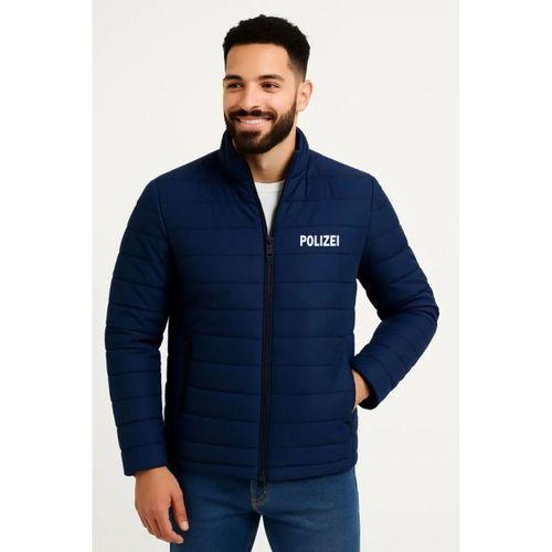 Erkek Mikro Su İtici Kapitone Baskılı Astarlı Fermuarlı Bomber Mont - Lacivert