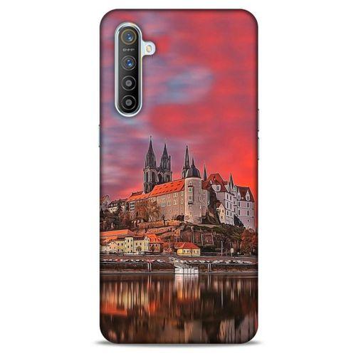 Oppo Realme XT Kılıf Almanya (30) Silicone Case Nehir Şato