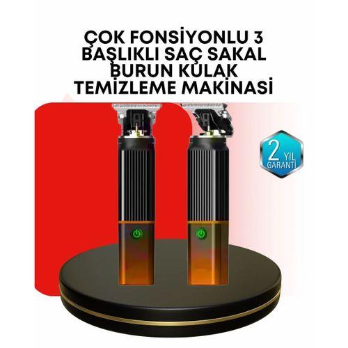 Erkekler İçin Şarjlı 3’ü 1 Arada Trimmer Seti – Güçlü Motor, Sessiz Çalışma