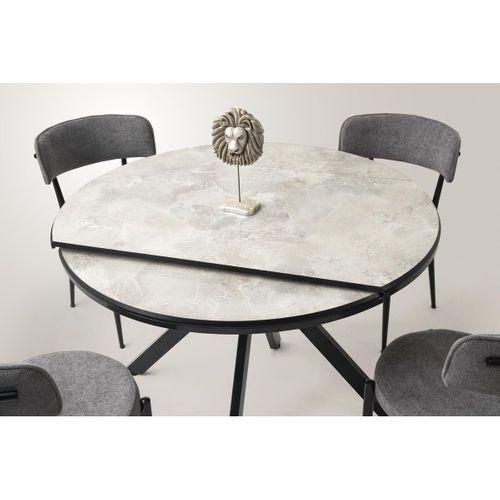 Nova Alfa Yuvarlak Açılır MDF Mutfak Masa Sandalye Takımı 70x120
