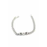 Zirkon Taşlı Leopar Bileklik - Gümüş