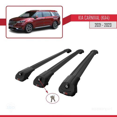 Kia Carnival (KA4) 2021-2023 Arası ile uyumlu ACE-1 Ara Atkı Tavan Barı SİYAH 3 ADET BAR