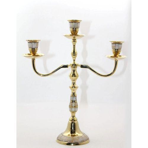 Pirinç Sedefli 3'lü Şamdan 19124