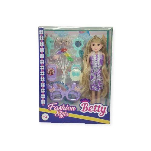 Güzellik Seti 7 Parça Aksesuarlı Bebek Seti - Mor