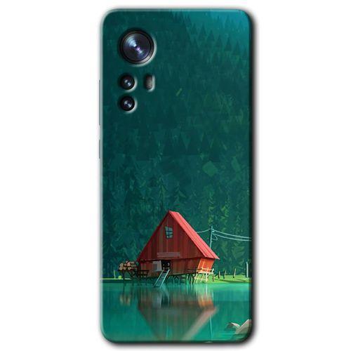 Xiaomi Mi 12 Pro Kılıf HD Desen Baskılı Arka Kapak - House In Woods