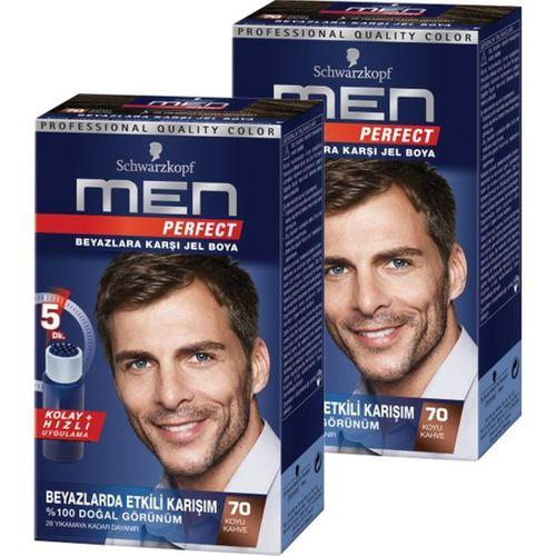 Men Perfect Schwarzkopf Men Perfect Saç Boyası 70 - Koyu Kahve 80 ml x 2 Adet