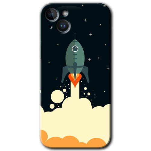 Potkal Hediye Fabrikası iPhone 14 Plus Kılıf HD Desen Baskılı Arka Kapak - Space Smoke