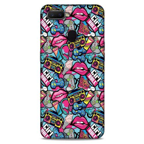 Retro (1) Desen Kılıfı Renkli Oppo Ax7 Kılıf